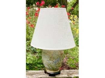 Gorgeous Fredrick Cooper Chicago Floral Crackle Finish Lamp