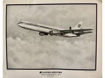 United Airlines Collector's Douglas DC-10 Poster