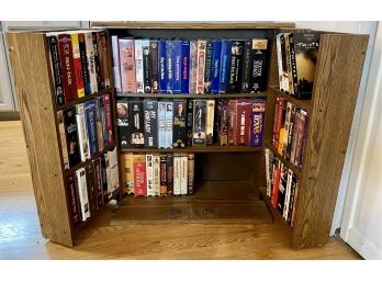 Wooden Cabinet With VHS Tapes
