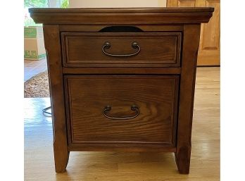 Side Table With Electrical Outlet