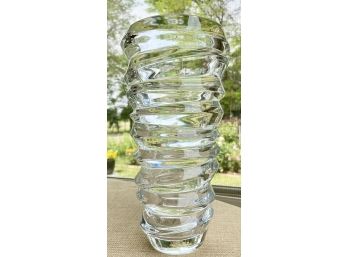 Pretty Glass Swirled Vase