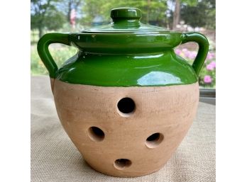 Small Green Ceramic Pot