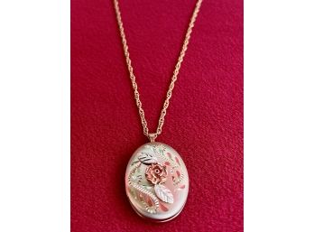 Gold Toned Locket On Chain