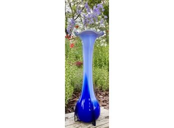 Beautiful Blue Glass Vase