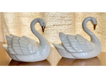 Two Small Lenox Swans