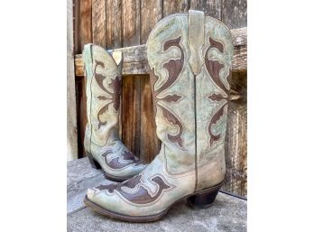 Corral Bettle  Brown Patch Western Boots Women's Size 8