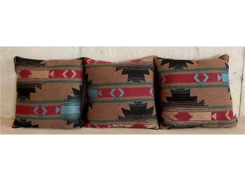 Lot Of 3 Southwestern Decorative Pillows