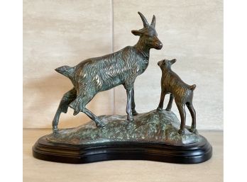 San Pacific Goats Bronze Sculpture