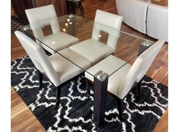 Pier 1 Imports Glass Top Dining Table With 4 Chairs
