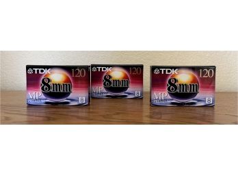 New TDK 8mm MP Premium 120 Video Cassettes