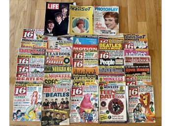 Large Magazine Lot With The Beatles Covers