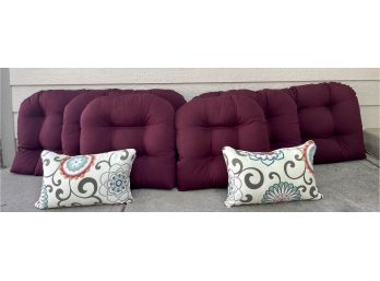 8 Pc. Outdoor Cushion Collection With 2 Long Cushions