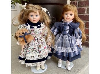 2 Vintage Porcelain Dolls