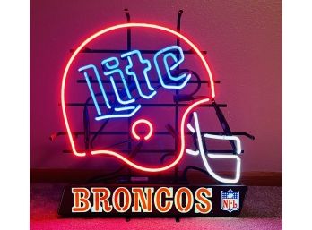 Bud Lite Denver Broncos Neon Sign
