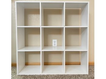 White Storage Shelf With 9 Cubbies