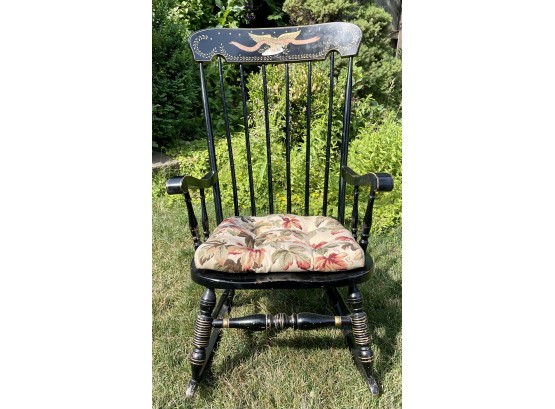 Hitchcock Chair Patriotic Rocker With Cushion