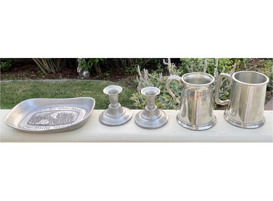 Collection Of Pewter And Silverplate