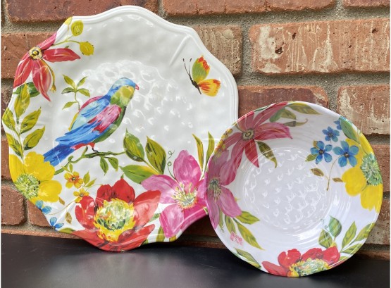 Pier 1 Imports Single Bowl And Plate Set