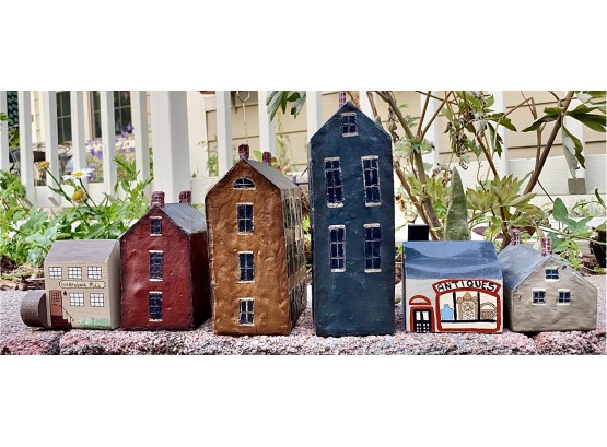 Lot Of Small Decorative Town Houses And Stores