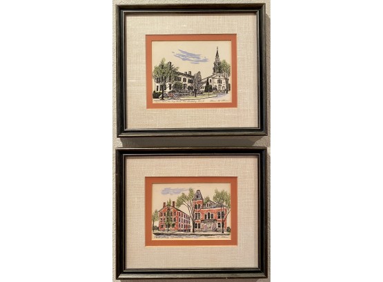 Two Signed Thomas M. Johnson Vermont Art Pieces