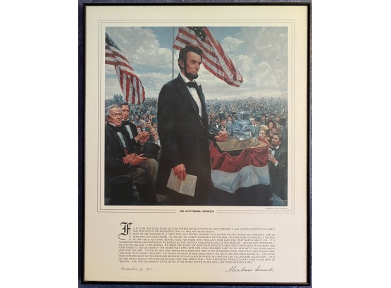 Picture Of Abraham Lincoln At Gettysburg Address