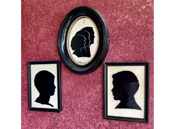 Three Silhouette Framed Pictures