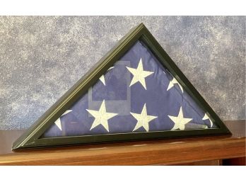 American Flag With Display Case