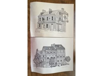 Two Signed Townhouse Art Pieces