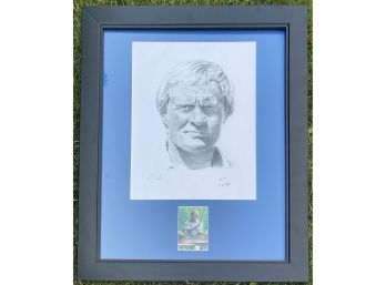 Signed Pencil Portrait Of Jack Nicklaus With Card
