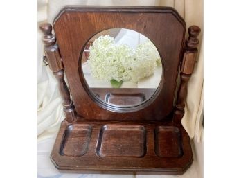 Pretty Wooden Vanity Swivel Mirror