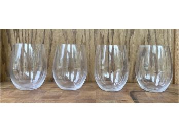 4 Riedel Stemless Wine Glasses