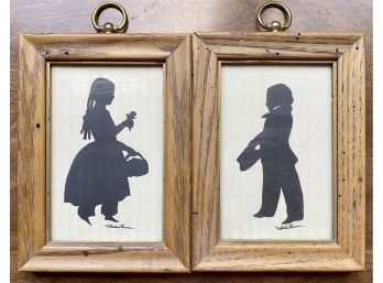 Two Small Silhouette Framed Pictures