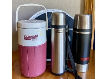 Three Thermos' And Lunch Box