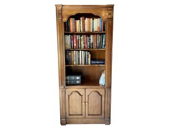 Two Wooden Bookshelves With Cabinets
