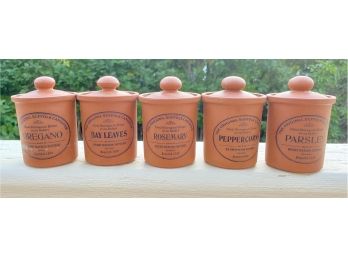 Adorable Small Ceramic Lidded Spice Jars