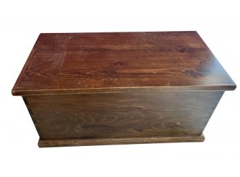 Wooden Chest With Iron Side Handles