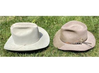 Wide Brimmed Hats Including A Flechet Feathered Hat