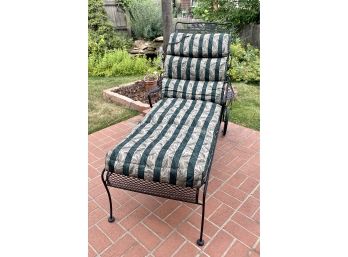 Wrought Iron Lounge Chair With Cushion