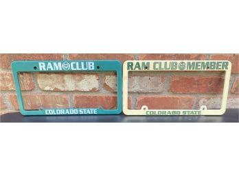 Two Plastic CSU License Plate Covers
