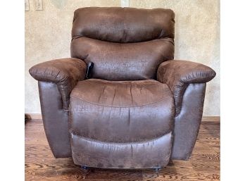 Lazy Boy Electric Power Brown Recliner In Faux Suede