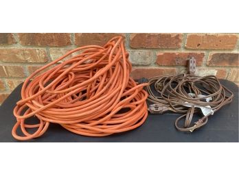 Lot Of Extension Cords Incl. Both 2 And 3 Pronged