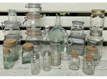 Glass Bottles/jars With Corks And Lids