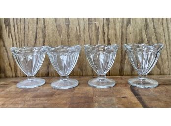 4 Pc. Footed Sherbet Glasses