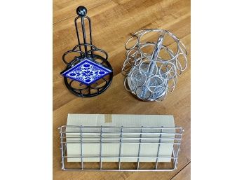 Paper Towel Holder And Spice Jar Organizers