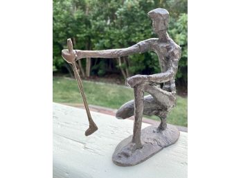 Small Metal Golfer Figurine