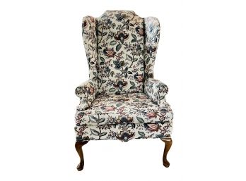 Classic Queen Ann Chair In Beautiful Chintz Floral