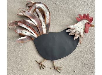 Metal Wall Rooster Decor