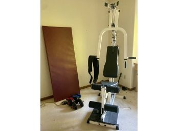 Weight Machine, Exercise Mat, And Hand Held Weights