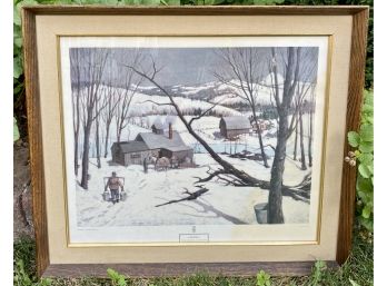 Maple Sugaring In Vermont Paul Sample NY Graphic Society Framed Print