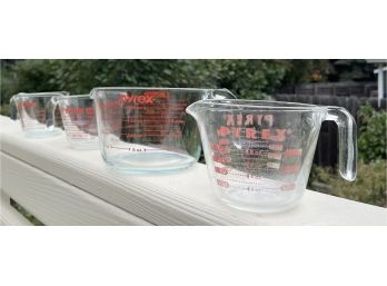 Lot Od Assorted Pyrex Glass Measuring Cups